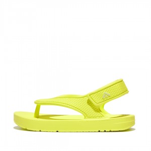 Kids' Fitflop Iqushion Eva Back Straps Flip Flops Yellow | IN-JTUBS1359