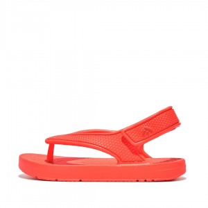 Kids' Fitflop Iqushion Eva Back Straps Flip Flops Red | IN-XIOTH6287