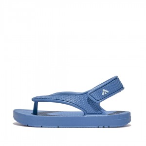 Kids' Fitflop Iqushion Eva Back Straps Flip Flops Blue | IN-ELMDY3179