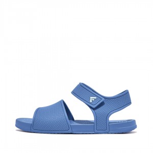 Kids' Fitflop Iqushion Rubber Back-Strap Sandals Blue | IN-XHSAO0824