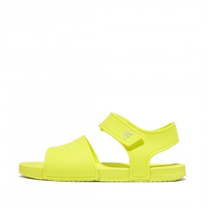 Kids' Fitflop Iqushion Rubber Back-Strap Sandals Yellow | IN-VYPNC7918