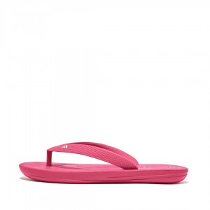 Kids' Fitflop Iqushion Rubber Flip Flops Red | IN-GXZVS2169