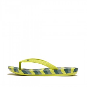 Kids' Fitflop Iqushion Rubber Tpu Flip Flops Light Green | IN-WVEUM7509