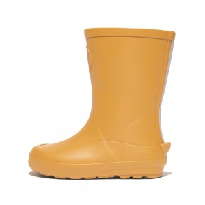 Kids' Fitflop Wonderwelly Natural Rubber Mix Rain Boots Yellow | IN-PNZVK1925