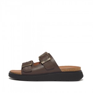 Men's Fitflop Gen-Ff Slides Brown | IN-EILWD9831