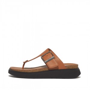 Men's Fitflop Gen-Ff Toe Thongs Brown | IN-TRNJH1734