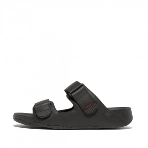 Men's Fitflop Gogh Moc Slides Black | IN-ZPBHY1849