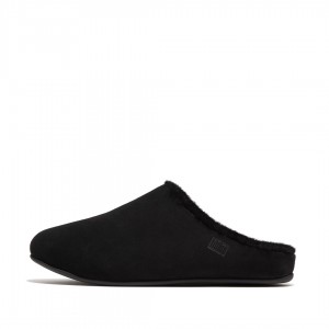 Men's Fitflop Shove Slippers Black | IN-QDHYF3742