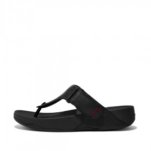 Men's Fitflop Trakk Ii Toe Thongs Black | IN-NGEVF5698