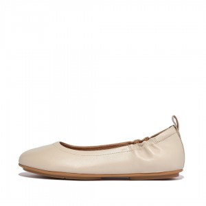 Women's Fitflop Allegro Soft Ballet Flats Beige | IN-XNQTC4192