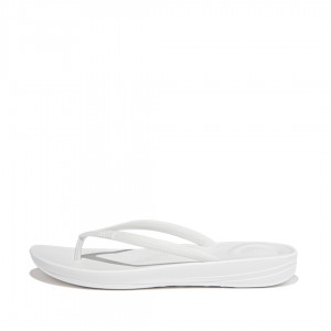 Women's Fitflop Iqushion Ergonomc Flip Flops White | IN-TNXZF4138