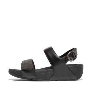 Women's Fitflop Lulu Microfibre Faux Leather (Pu) Back-Strap Sandals Black | IN-LERQN9762