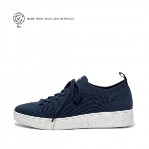 Women's Fitflop Rally E01 Multi Knit Sneakers Navy | IN-BCIPV9574