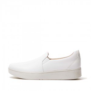 Women's Fitflop Rally Slip On Skate Sneakers White | IN-XTHEB6093