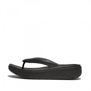 Women's Fitflop Relieff Eva Tpu Thongs Toe-Post Sandals Black | IN-DWCEI9506