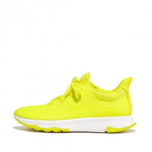 Women's Fitflop Vitamin Ffx Polyester Knit Lycra Tpu Sneakers Yellow | IN-FPBKS5980