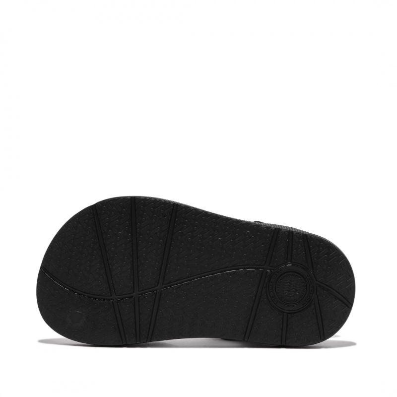 Kids' Fitflop Iqushion Eva Back-Strap Sandals Black | IN-MGXIY6347