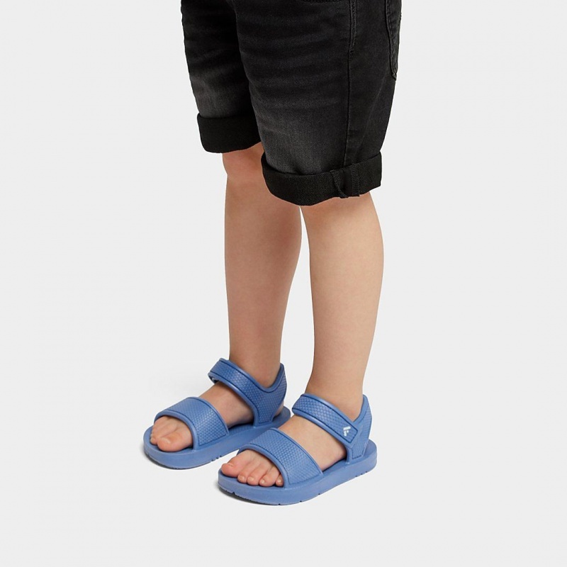 Kids' Fitflop Iqushion Eva Back-Strap Sandals Blue | IN-TYOLW0214