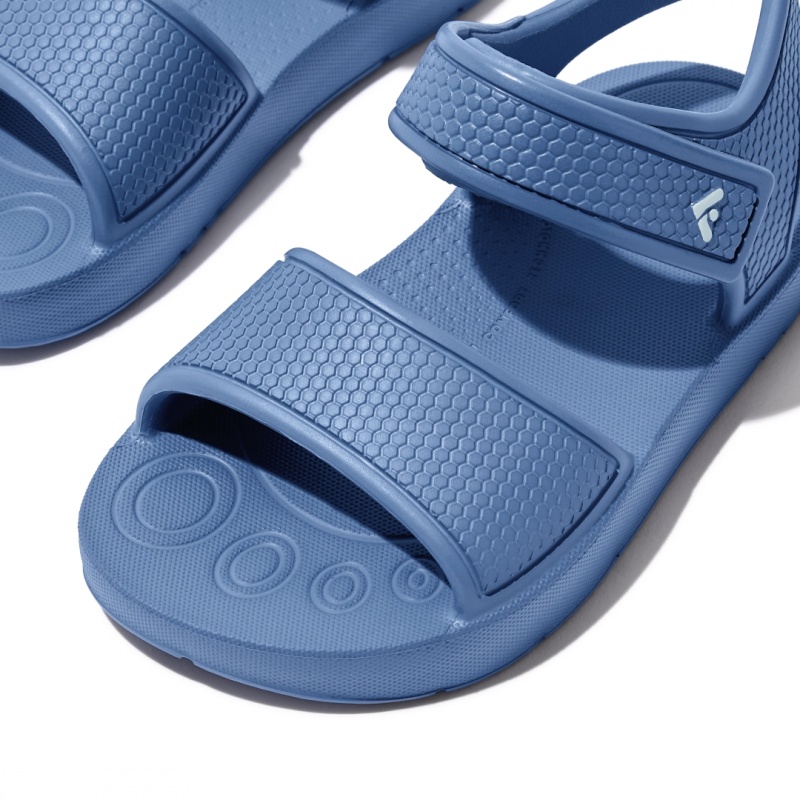 Kids' Fitflop Iqushion Eva Back-Strap Sandals Blue | IN-TYOLW0214