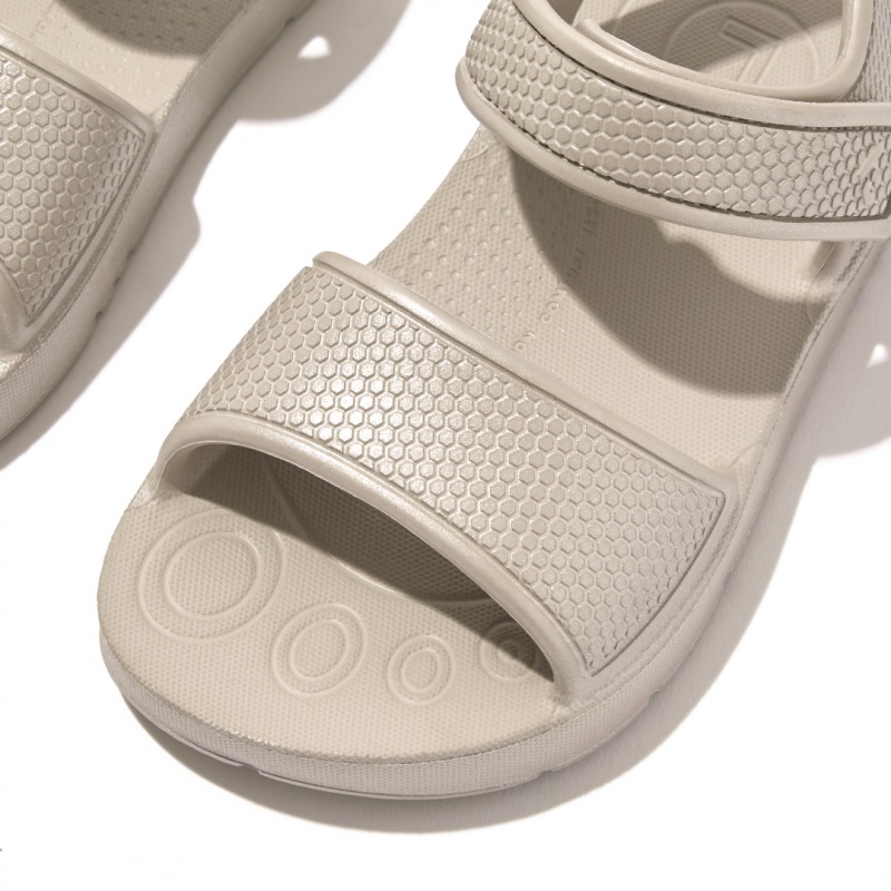 Kids' Fitflop Iqushion Eva Back-Strap Sandals Silver | IN-HINCR9816