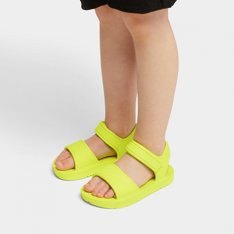 Kids' Fitflop Iqushion Eva Back-Strap Sandals Yellow | IN-DSJOB8053