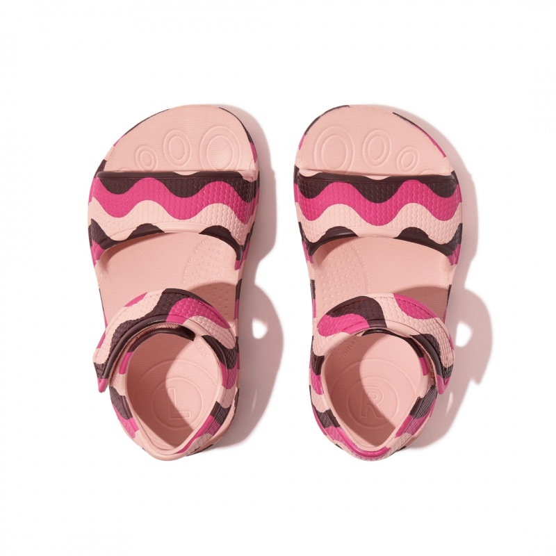 Kids' Fitflop Iqushion Eva Back-Strap Sandals Red | IN-KZNOQ0586