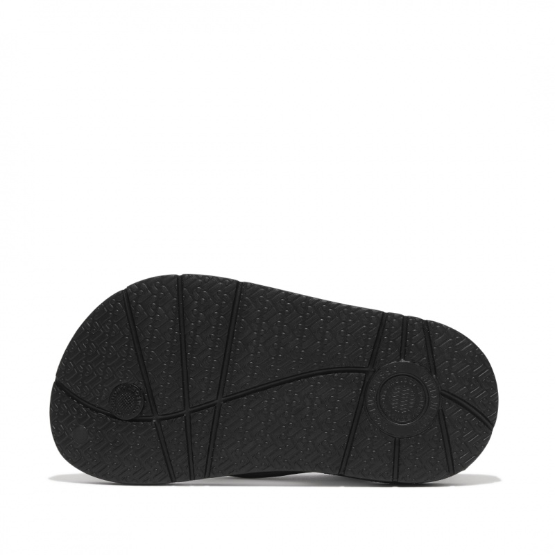 Kids' Fitflop Iqushion Eva Back Straps Flip Flops Black | IN-DTNBX9263