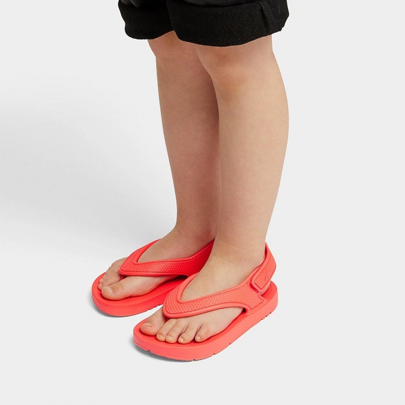 Kids' Fitflop Iqushion Eva Back Straps Flip Flops Red | IN-XIOTH6287