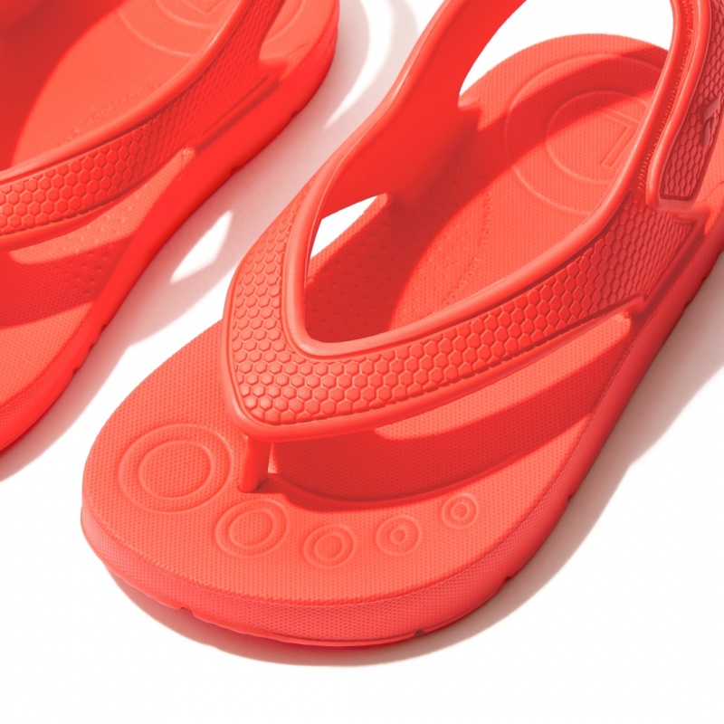 Kids' Fitflop Iqushion Eva Back Straps Flip Flops Red | IN-XIOTH6287