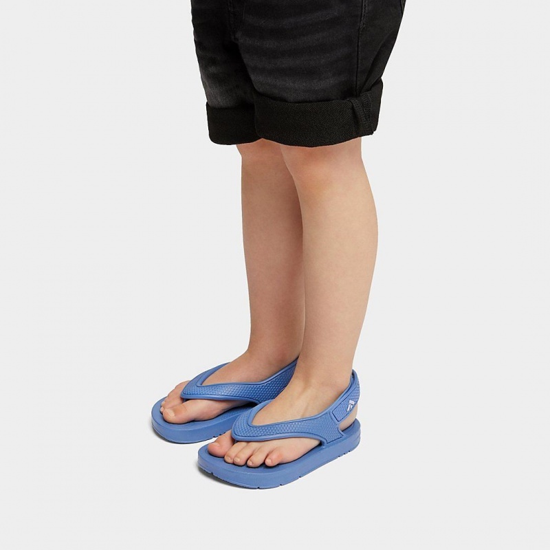 Kids' Fitflop Iqushion Eva Back Straps Flip Flops Blue | IN-ELMDY3179