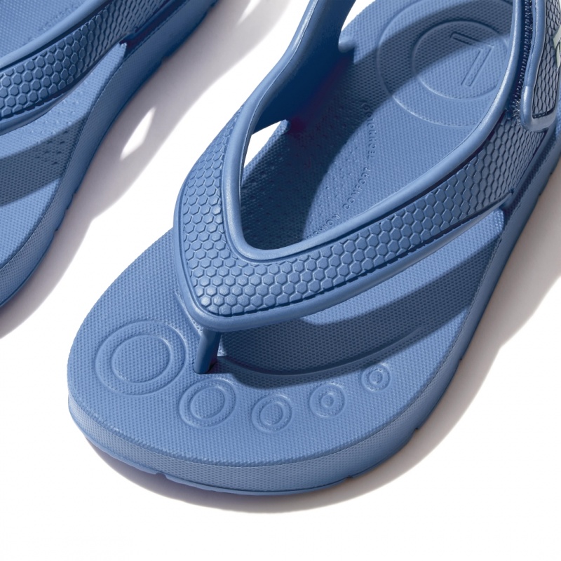 Kids' Fitflop Iqushion Eva Back Straps Flip Flops Blue | IN-ELMDY3179