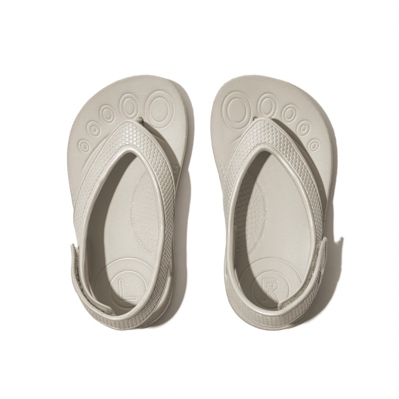 Kids' Fitflop Iqushion Eva Back Straps Flip Flops Silver | IN-ECWOX2043