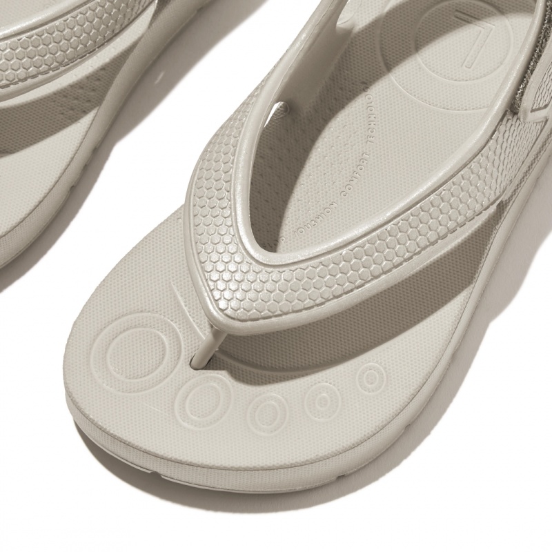 Kids' Fitflop Iqushion Eva Back Straps Flip Flops Silver | IN-ECWOX2043