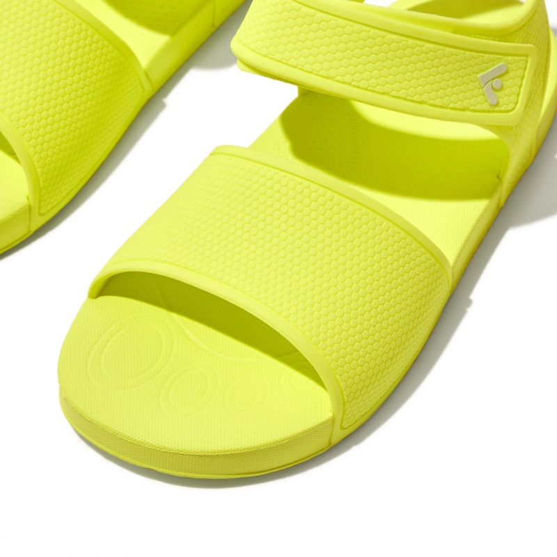 Kids' Fitflop Iqushion Rubber Back-Strap Sandals Yellow | IN-VYPNC7918