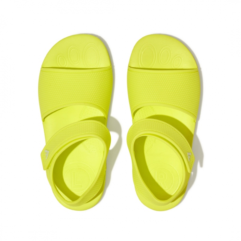 Kids' Fitflop Iqushion Rubber Back-Strap Sandals Yellow | IN-VYPNC7918