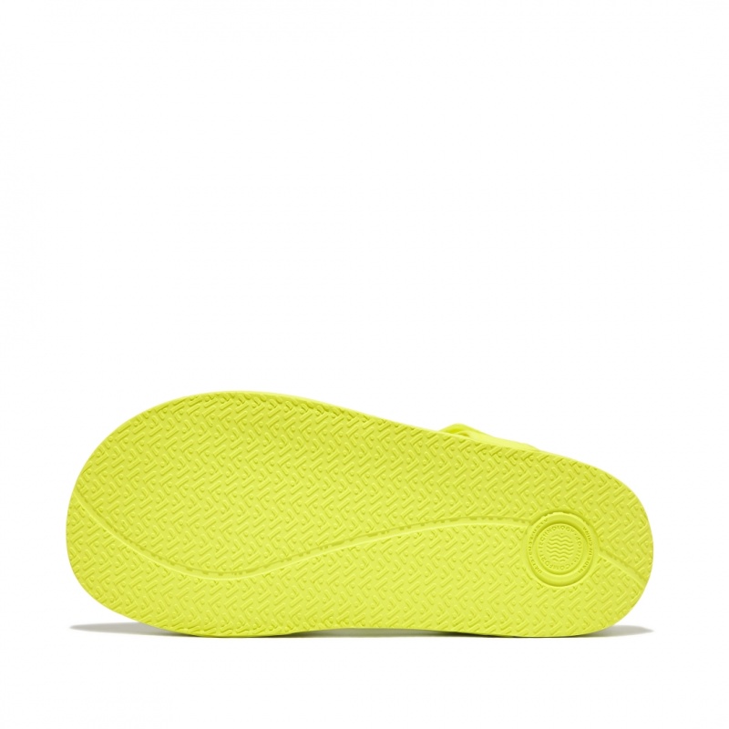 Kids' Fitflop Iqushion Rubber Back-Strap Sandals Yellow | IN-VYPNC7918