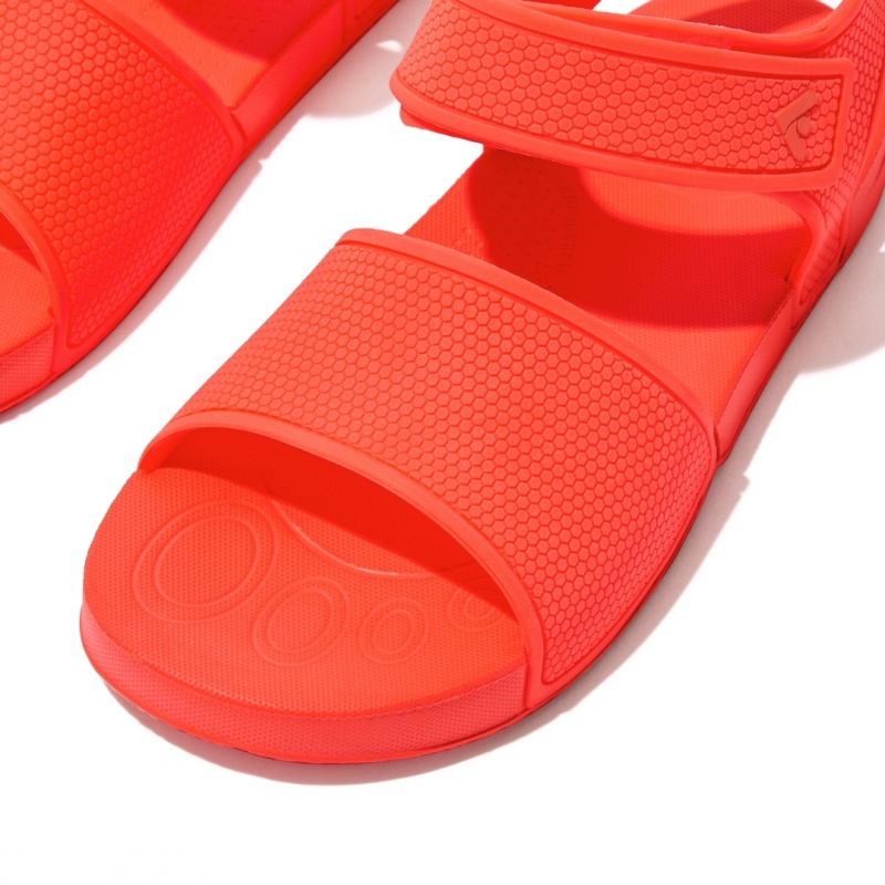 Kids' Fitflop Iqushion Rubber Back-Strap Sandals Red | IN-NXFTI0693