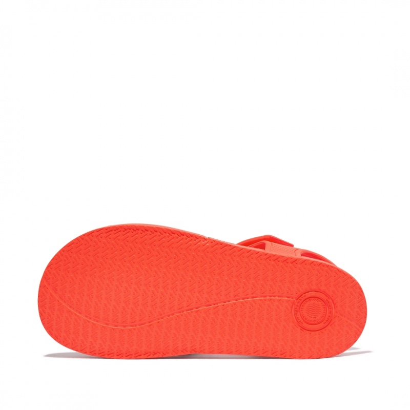 Kids' Fitflop Iqushion Rubber Back-Strap Sandals Red | IN-NXFTI0693