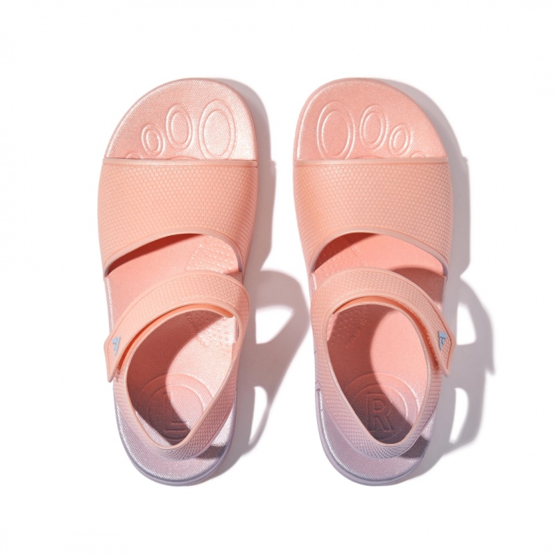 Kids' Fitflop Iqushion Rubber Back-Strap Sandals Pink | IN-ZTBPW9203