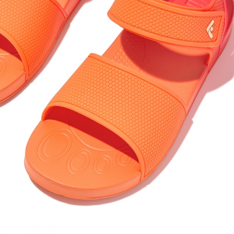 Kids' Fitflop Iqushion Rubber Back-Strap Sandals Red | IN-TYPMD3254