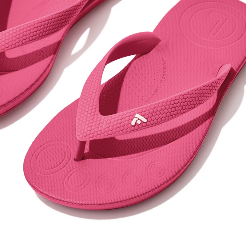 Kids' Fitflop Iqushion Rubber Flip Flops Red | IN-GXZVS2169