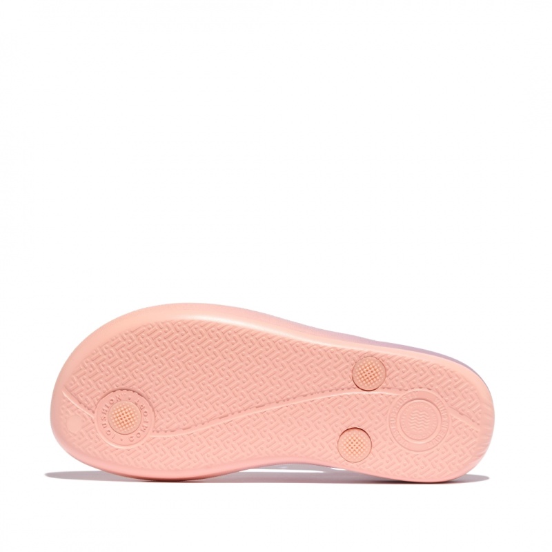 Kids' Fitflop Iqushion Rubber Flip Flops Pink | IN-XYDKC2715