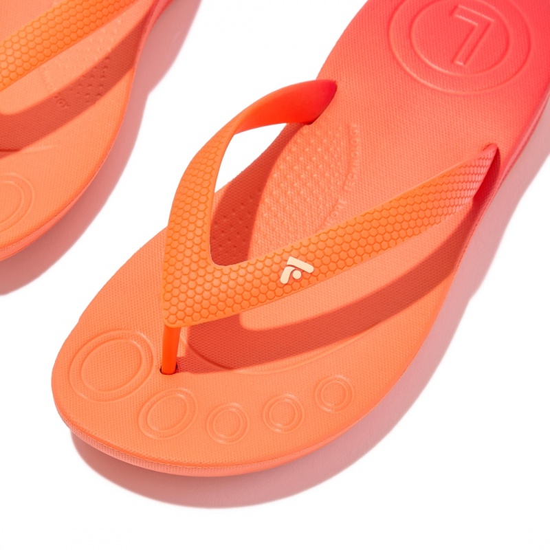 Kids' Fitflop Iqushion Rubber Flip Flops Red | IN-ZUFRH5724