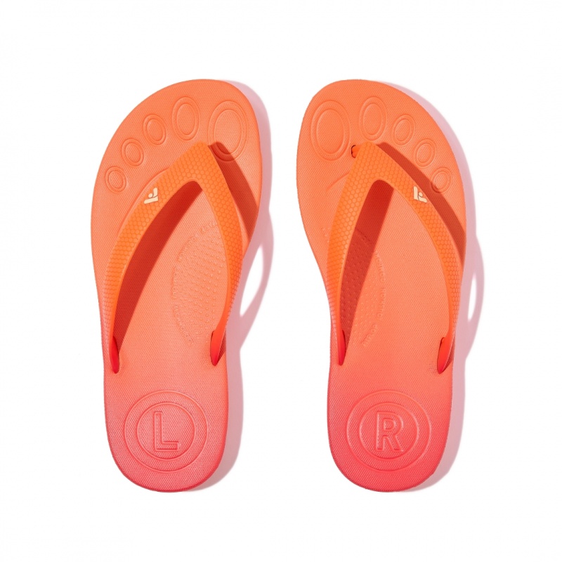 Kids' Fitflop Iqushion Rubber Flip Flops Red | IN-ZUFRH5724