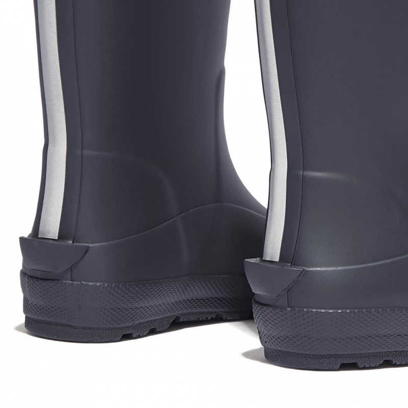 Kids' Fitflop Wonderwelly Natural Rubber Mix Rain Boots Navy | IN-ZVLPU3167