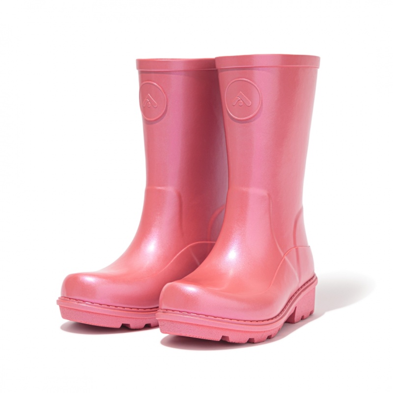 Kids' Fitflop Wonderwelly Welly Rubber Boots Red | IN-AUPOI3671