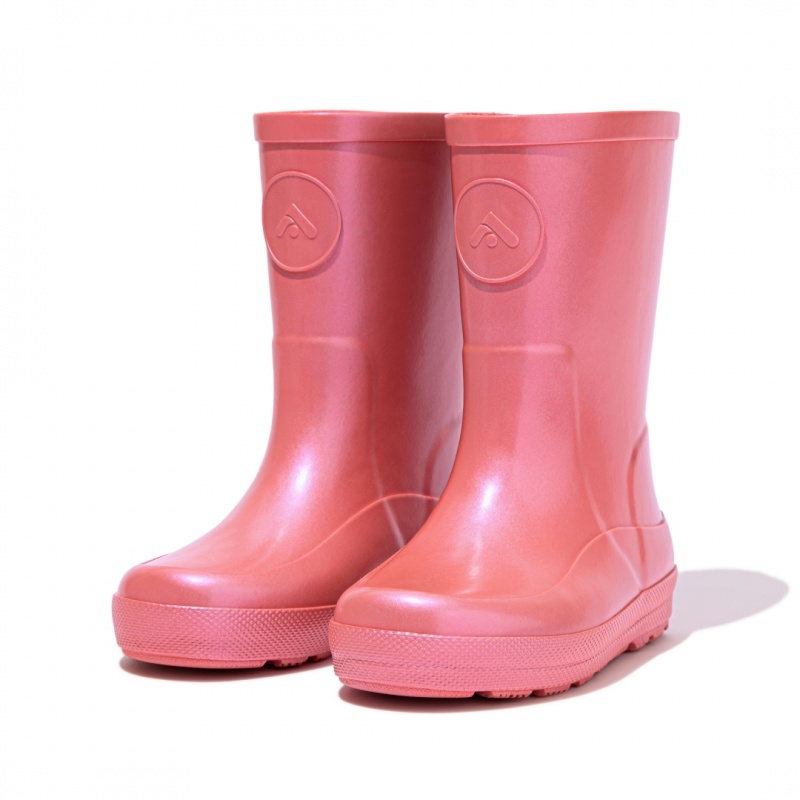 Kids' Fitflop Wonderwelly Welly Rubber Boots Pink | IN-NIDWT2973