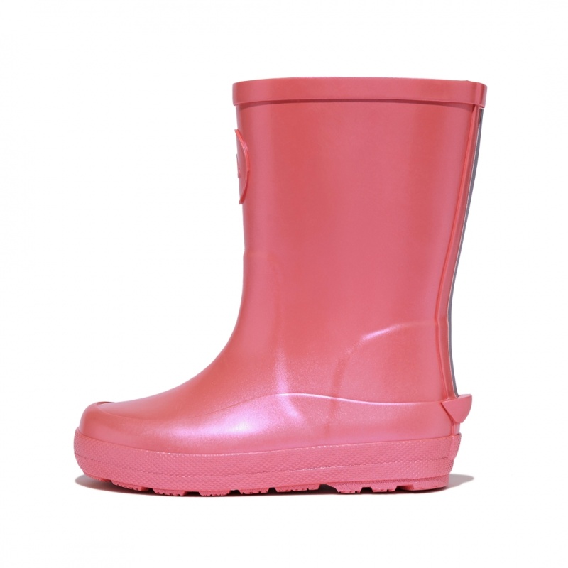 Kids\' Fitflop Wonderwelly Welly Rubber Boots Pink | IN-NIDWT2973