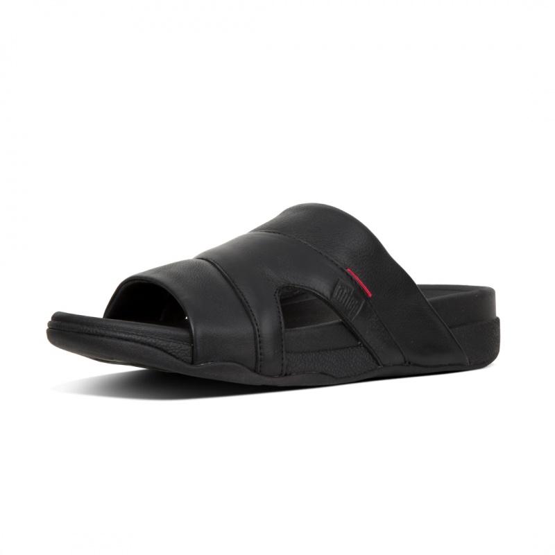 Men's Fitflop Freeway Iii Slides Black | IN-FDMTZ6375