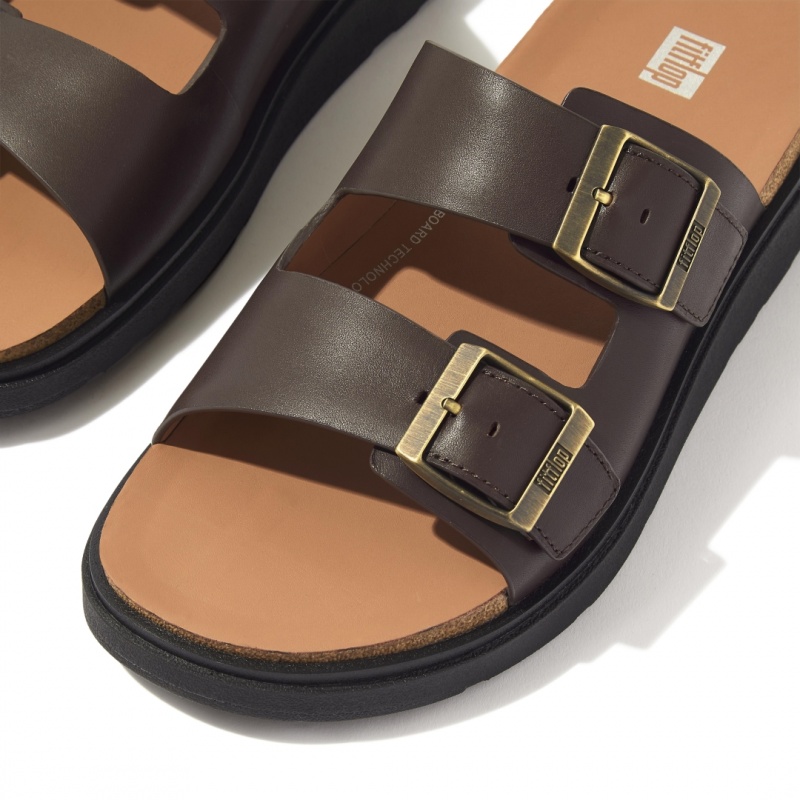 Men's Fitflop Gen-Ff Slides Brown | IN-EILWD9831